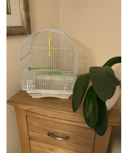 Parrot-Supplies Davenport Dome Top Small Bird Cage - White